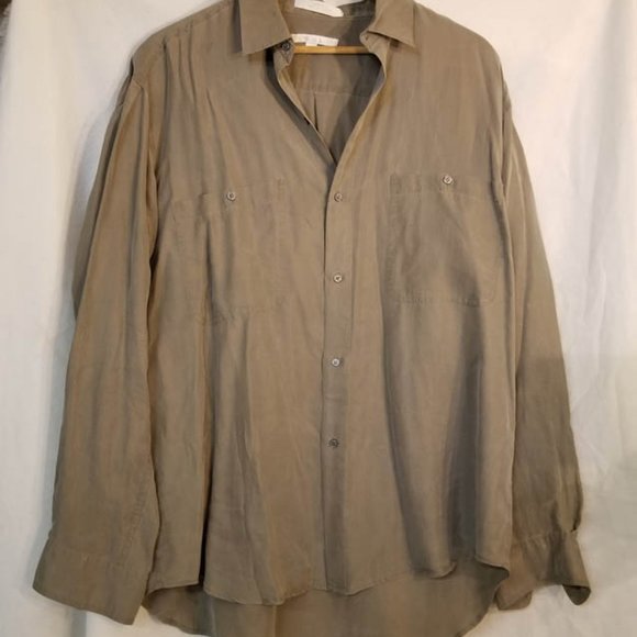 VTG Perry Ellis Silk LS mens shirt - Picture 2 of 7